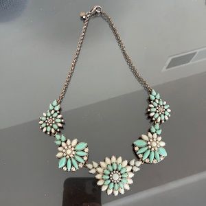 blue and white necklace